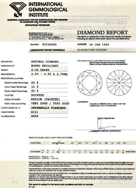 Foto 9 - Diamant 0,36ct Brillant IGI Lupenrein Top Wesselton 2VG, D5125