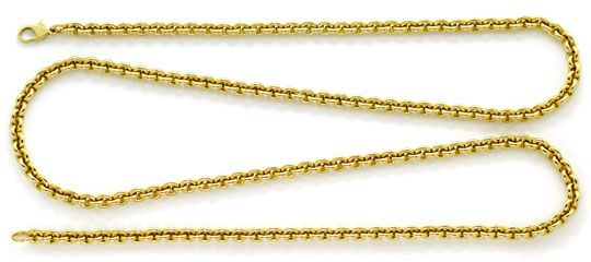 Foto 1 - Rundanker Goldkette lang mit Karabiner Gelbgold 18K/750, K2601