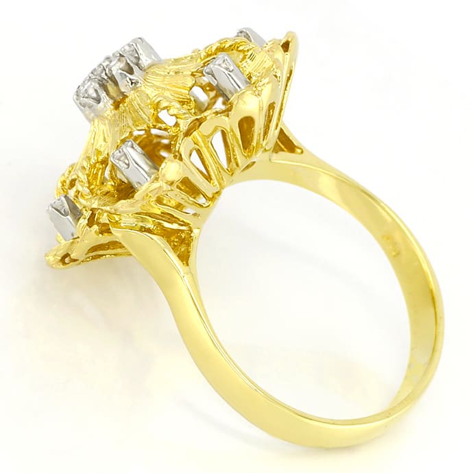Foto 3 - Ring große Blüte mit Diamanten in 18K Gold, S5605