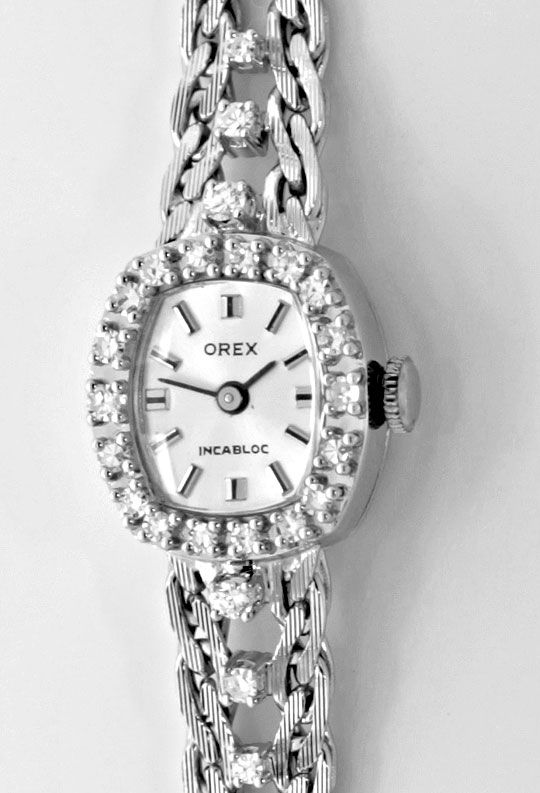 Foto 2 - Orex Damen Uhr Diamanten-Lünette und Band 18K Weißgold, U2118